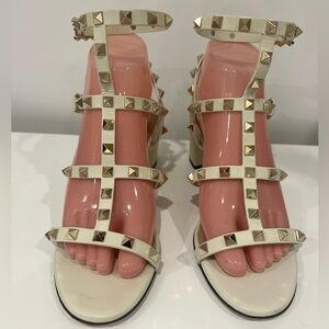 Valentino rockstars block heel sandals